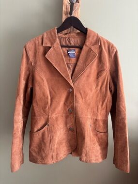 B.U.M Genuine Leather Brown Suede Blazer / Jacket